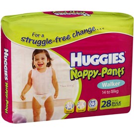 Huggies Nappy Pants Walker Girl 28 Pack