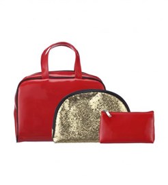 Designer Brand Cosmetic Bag Red Set