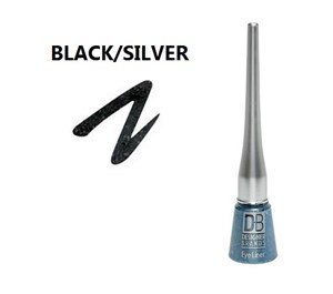 Designer Brand Eyeliner Glitter Black Silver