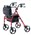 Hugo Elite Rollator with a seat- Garnet Red